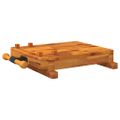 vidaXL Pracovný stôl so zverákom 52x44x9,5 cm akáciový masív