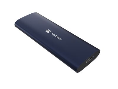 Externý box pre SSD Natec RHINO M.2 NVME LITE USB-C 3.2 GEN 2, hliníkové telo, STEEL NAVY