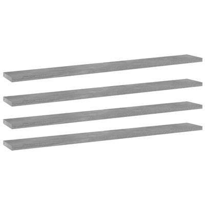 vidaXL Prídavné police 4ks, betónovo sivé 80x10x1,5cm kompozitné drevo