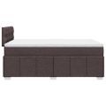 vidaXL Boxspring posteľ s matracom tmavohnedá 120x190 cm látka