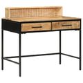 vidaXL Konzolový stôl Hnedá 100 x 55 x 89.5 cm Pevné mango drevo a kov