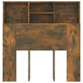vidaXL Čelo postele so skrinkou dymový dub 100x19x103,5 cm