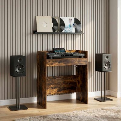 vidaXL DJ stôl Dymový dub 62 x 45 x 102 cm Kompozitné drevo