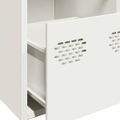 vidaXL Komoda biela 101,5x39x73,5 cm oceľ valcovaná za studena