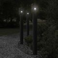vidaXL Vonkajšia stojaca lampa čierna 110 cm nehrdzavejúca oceľ