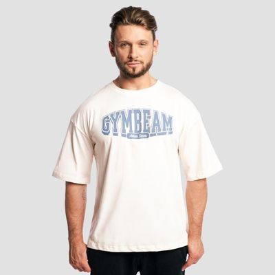 Tričko Boxy Athletic Society Cream - GymBeam, veľkosť S