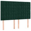 vidaXL Posteľný rám boxsping s matracom tmavozelený 140x190 cm zamat