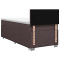vidaXL Posteľ s boxspringom a matracom a LED Tmavohnedá 80 x 200 cm