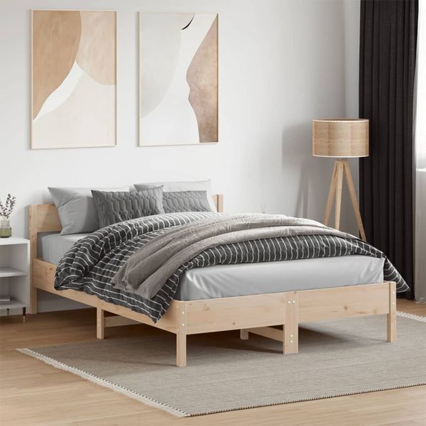 vidaXL Posteľ bez matraca 120x190 cm masívna borovica
