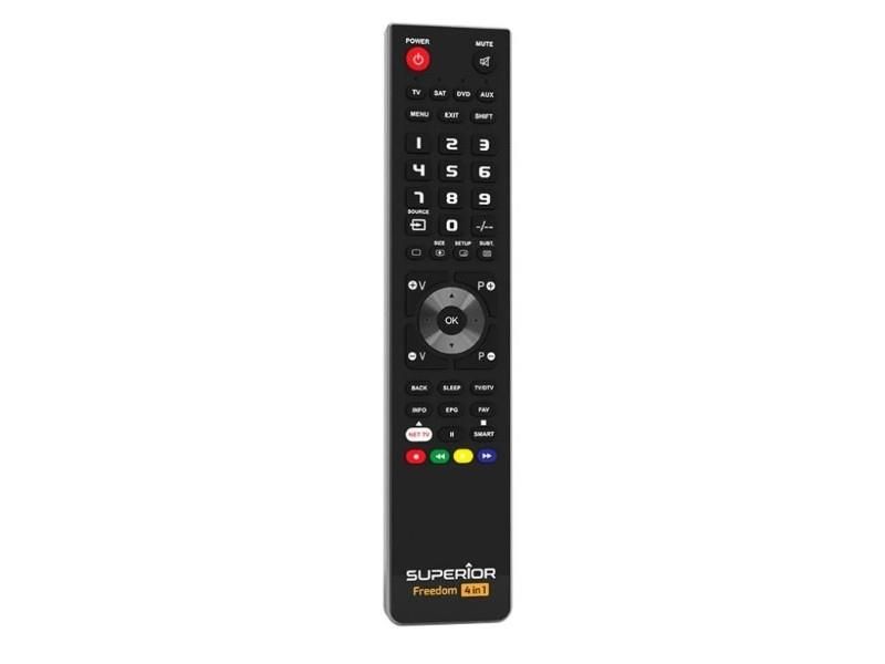 Diaľkový ovládač univerzálny SUPERIOR FREEDOM 4v1 pre TV, SAT, DVD, HI-FI, projektory