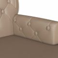 vidaXL Chesterfield lavica Kapučínová 119,5 x 64,5 x 75 cm Umelá koža