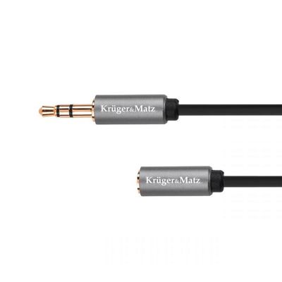 Kábel Jack 3,5 mm konektor/Jack 3,5 mm zdierka 1,8m KRUGER & MATZ KM1230 Basic