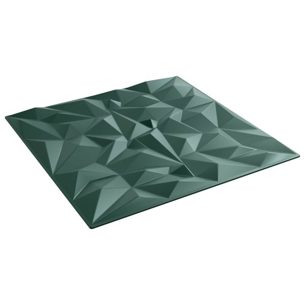 vidaXL Nástenné panely 24 pcs Amethyst Zelený 50 x 50 cm XPS Pena