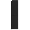 vidaXL Regál na topánky čierny 60x25x100 cm spracované drevo