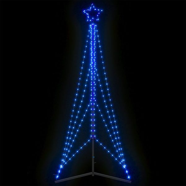 vidaXL LED vianočný stromček 483 LED modré 240 cm