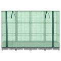 vidaXL Záhon s krytom na skleník ratanový vzhľad 160x40x123 cm