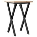 vidaXL Jedálenský stolík v tvare X 50x50x75,5 cm borovica a oceľ