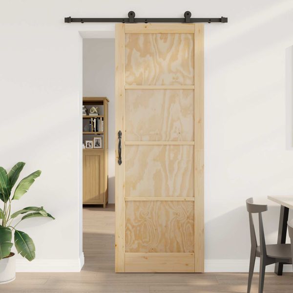 vidaXL Posuvné dvere ORKDAL Prírodná 83 x 232 cm Borovicový masív