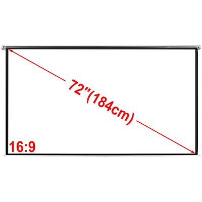 Manuálne premietacie plátno 160 x 90 cm, matná biela 16:9, z plafóna