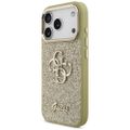 Puzdro Guess Fixed Glitter Big 4G Metal Frame pre iPhone 17 Pro zlaté