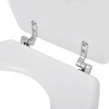 vidaXL WC sedadlá s poklopom 2 ks, MDF, biele