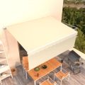 vidaXL Ručne zaťahovacia markíza s tienidlom 4,5x3 m krémová