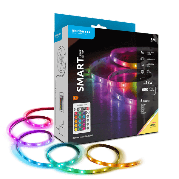 Modee LED Smart  pás 12W IP20 2700K+RGB (680 lm) 5M (MSL-LS12W5MRGB2700K-R)