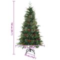 vidaXL Umelý Sklápací Vianočný Stromček Zelená 150 cm PVC, PE a oceľ