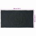 vidaXL Kusové koberce Tmavosivá 100 x 200 cm Juta