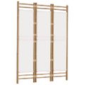 vidaXL Skladací 3-panelový paraván 120 cm bambus a plátno