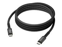 USB kábel - USB-C (M) do USB-C (M) - 2 m - pletený, až 100W nabíjací výkon - čierna