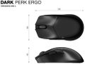Be quiet! myš DARK PERK Ergo / bezdrátová / ultralehká / PixArt PAW3950 / výdrž 110 hodin /ergonomická / IO center/čern Myš, herní, bezdrátová, ultralehká, 32000DPI, 8000Hz, senzor PixArt PAW3950, výdrž baterie až 110h, ergonomická, IO center, cerná