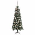 vidaXL Umelý vianočný stromček Zelená 180 cm PVC, plast a oceľ