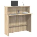 vidaXL Recepčný pult, dub sonoma, 100x50x103,5 cm, imitácia dreva