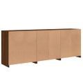 vidaXL Komoda s LED svetlami hnedý dub 181,5x37x67 cm
