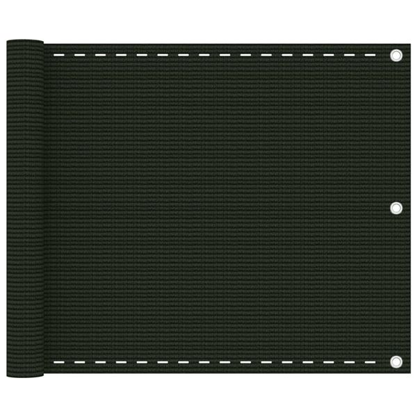 vidaXL Balkónová markíza tmavozelená 75x400 cm HDPE