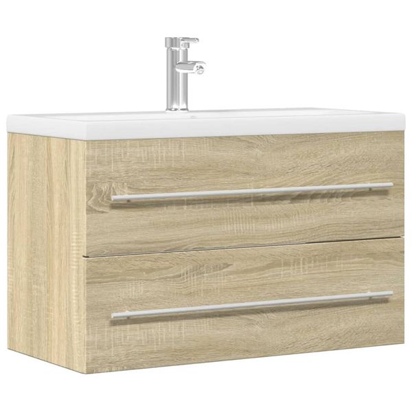 vidaXL Skrinka pod umývadlo staré drevo 80x38,5x48 cm kompozitné drevo