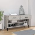 vidaXL Botník betónovo sivý 102x35x55cm spracované drevo