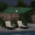 vidaXL Roma Parasol Zelená 286 x 284 x 270 cm Hliník a polyester