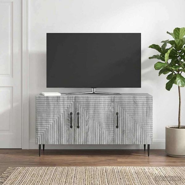 vidaXL TV skrinka Sivá sonoma 99 x 34,5 x 50 cm Kompozitné drevo