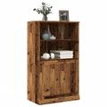 vidaXL Vysoká skrinka staré drevo 60x35,5x103,5 cm kompozitné drevo