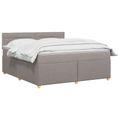 vidaXL Posteľ boxspring s matracom Sivohnedá 140 x 200 cm Látka