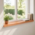vidaXL Parapety 2 ks Lak 90 x 20 x 2 cm Masívne bukové drevo