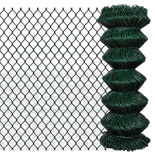 vidaXL Drôtené pletivo, oceľ 1x25 m, zelené