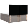 vidaXL Boxspring posteľ s matracom sivohnedý 200x200 cm látka