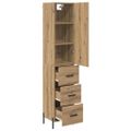vidaXL Highboard Remeselný dub 34,5 x 34 x 180 cm Kompozitné drevo