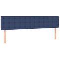 vidaXL Čelo postele s LED modré 180x5x78/88 cm látka