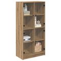 vidaXL Highboard Remeselný dub 68 x 37 x 142 cm Kompozitné drevo