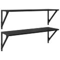 vidaXL Stenné police Nástenná montáž 2 ks Čierny dub 80 x 25 x 25,5 cm