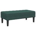 vidaXL lavička s vankúšom Tmavozelená 113 x 57 x 39 cm Zamat